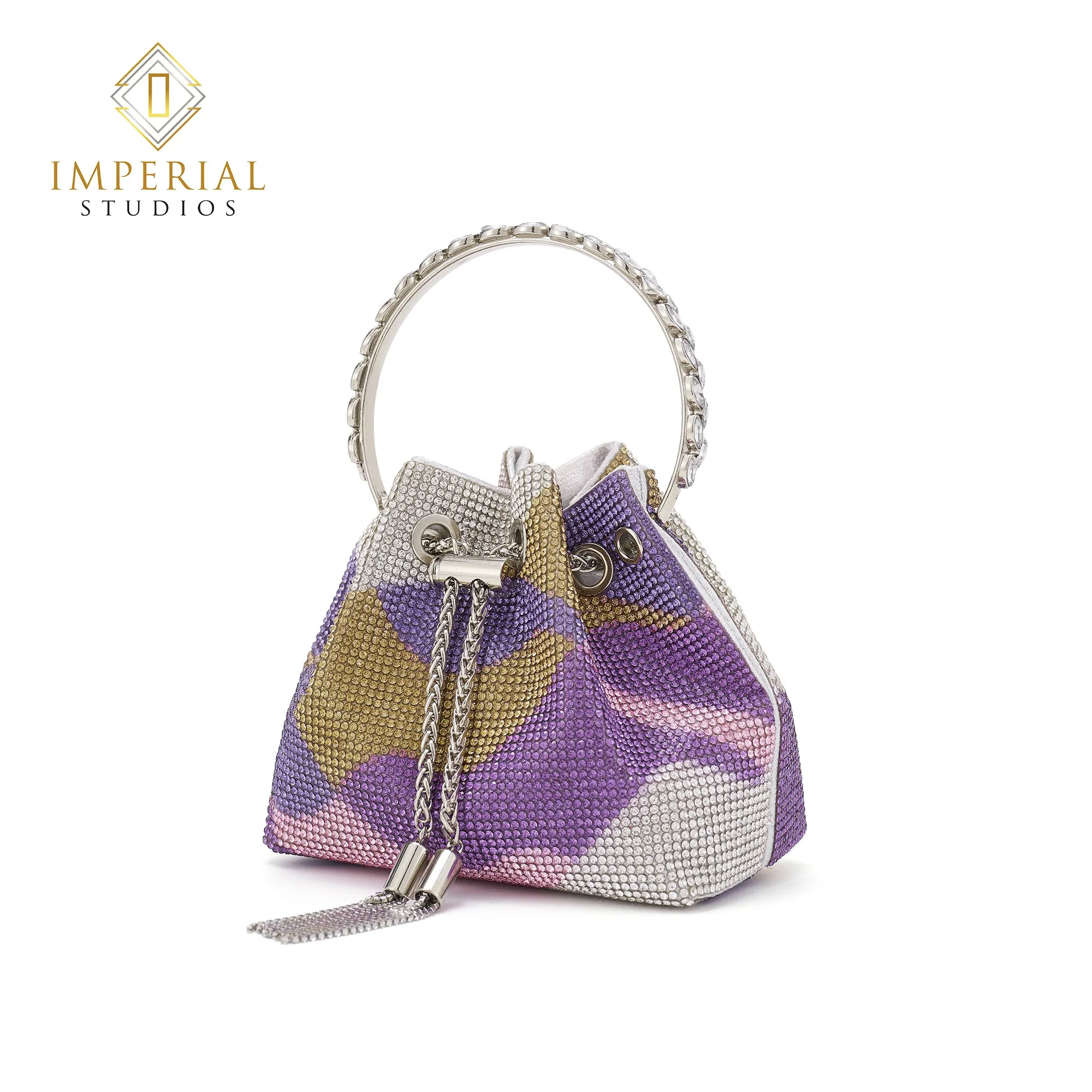 Rhinestone Bucket Bag For Women, Clutch Purse For Ladies Rhinestone Evening Party Shoulder Bag Sparkly Crystal Bucket Bag, Purse Wedding Handbag Shoulder and Cross body Bag