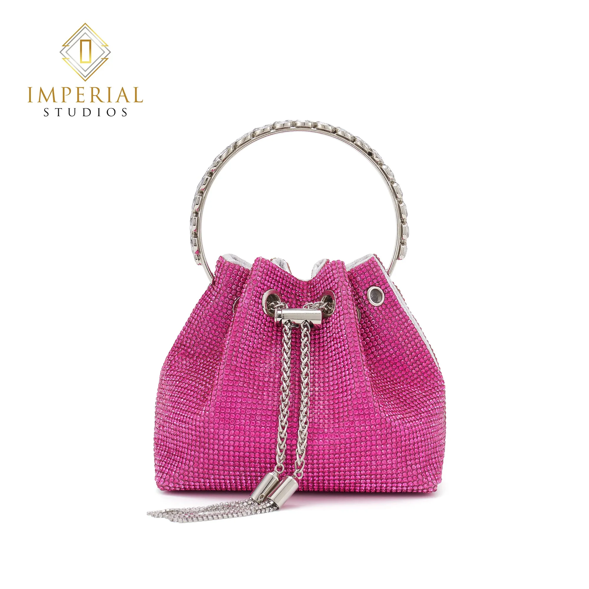Rhinestone Bucket Bag For Women, Clutch Purse For Ladies Rhinestone Evening Party Shoulder Bag Sparkly Crystal Bucket Bag, Purse Wedding Handbag Shoulder and Cross body Bag