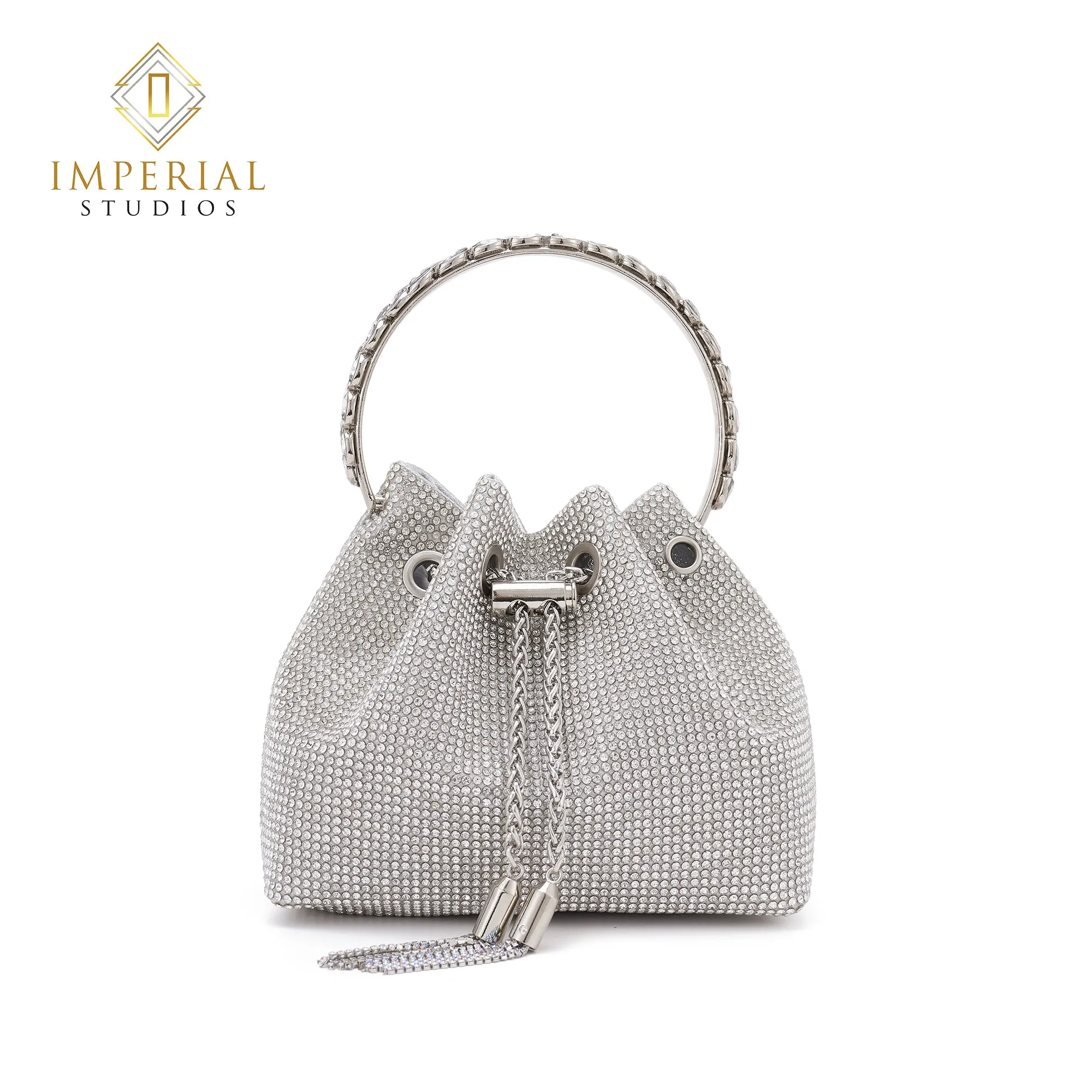 Rhinestone Bucket Bag For Women, Clutch Purse For Ladies Rhinestone Evening Party Shoulder Bag Sparkly Crystal Bucket Bag, Purse Wedding Handbag Shoulder and Cross body Bag