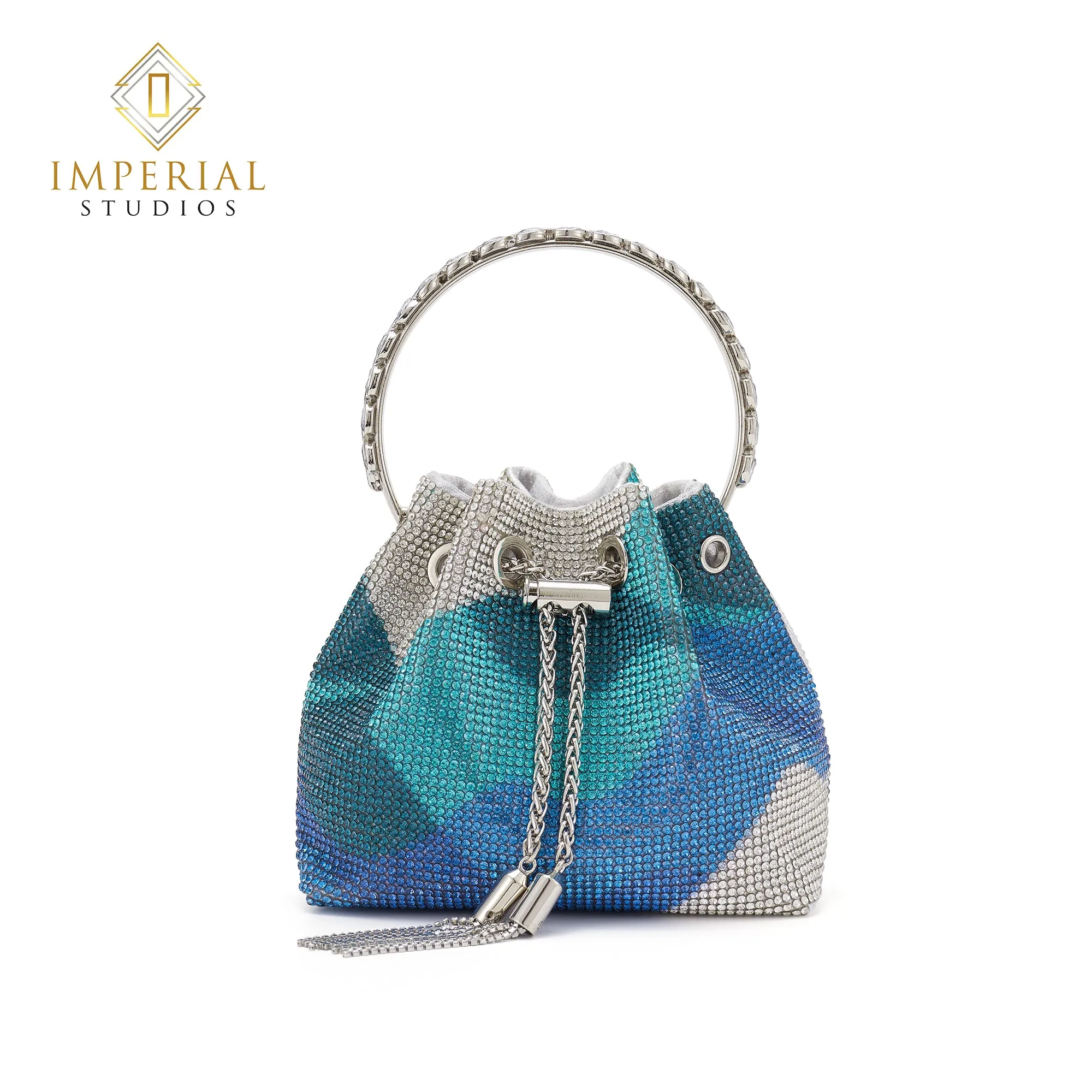 Rhinestone Bucket Bag For Women, Clutch Purse For Ladies Rhinestone Evening Party Shoulder Bag Sparkly Crystal Bucket Bag, Purse Wedding Handbag Shoulder and Cross body Bag