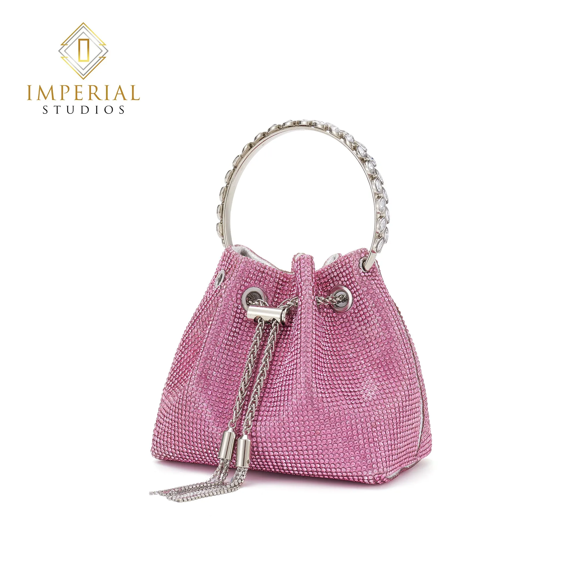Rhinestone Bucket Bag For Women, Clutch Purse For Ladies Rhinestone Evening Party Shoulder Bag Sparkly Crystal Bucket Bag, Purse Wedding Handbag Shoulder and Cross body Bag