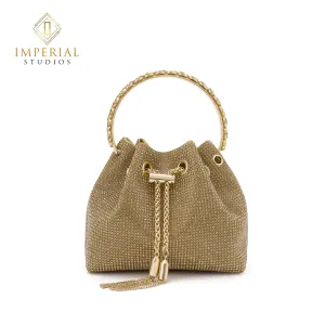 Rhinestone Bucket Bag For Women, Clutch Purse For Ladies Rhinestone Evening Party Shoulder Bag Sparkly Crystal Bucket Bag, Purse Wedding Handbag Shoulder and Cross body Bag