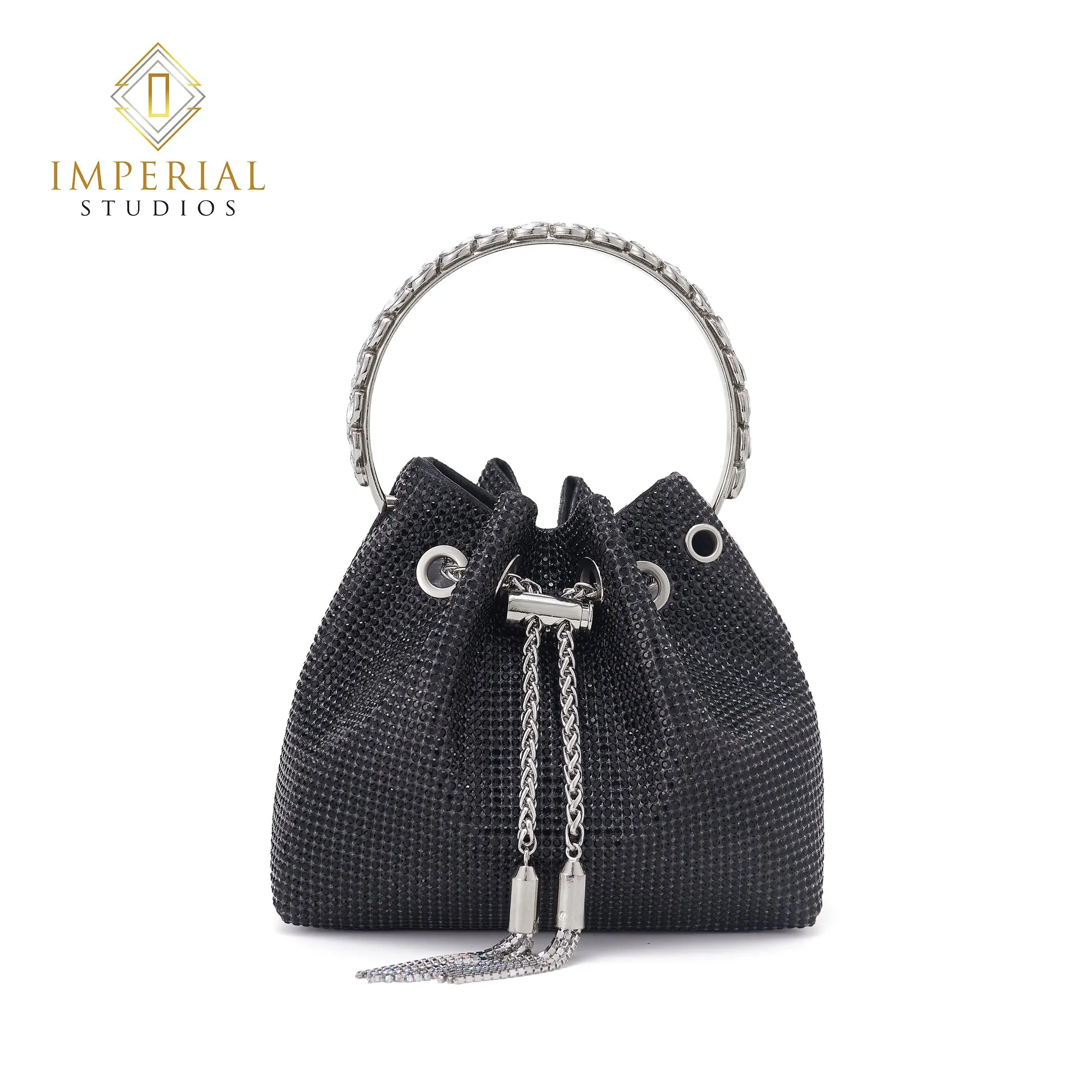 Rhinestone Bucket Bag For Women, Clutch Purse For Ladies Rhinestone Evening Party Shoulder Bag Sparkly Crystal Bucket Bag, Purse Wedding Handbag Shoulder and Cross body Bag