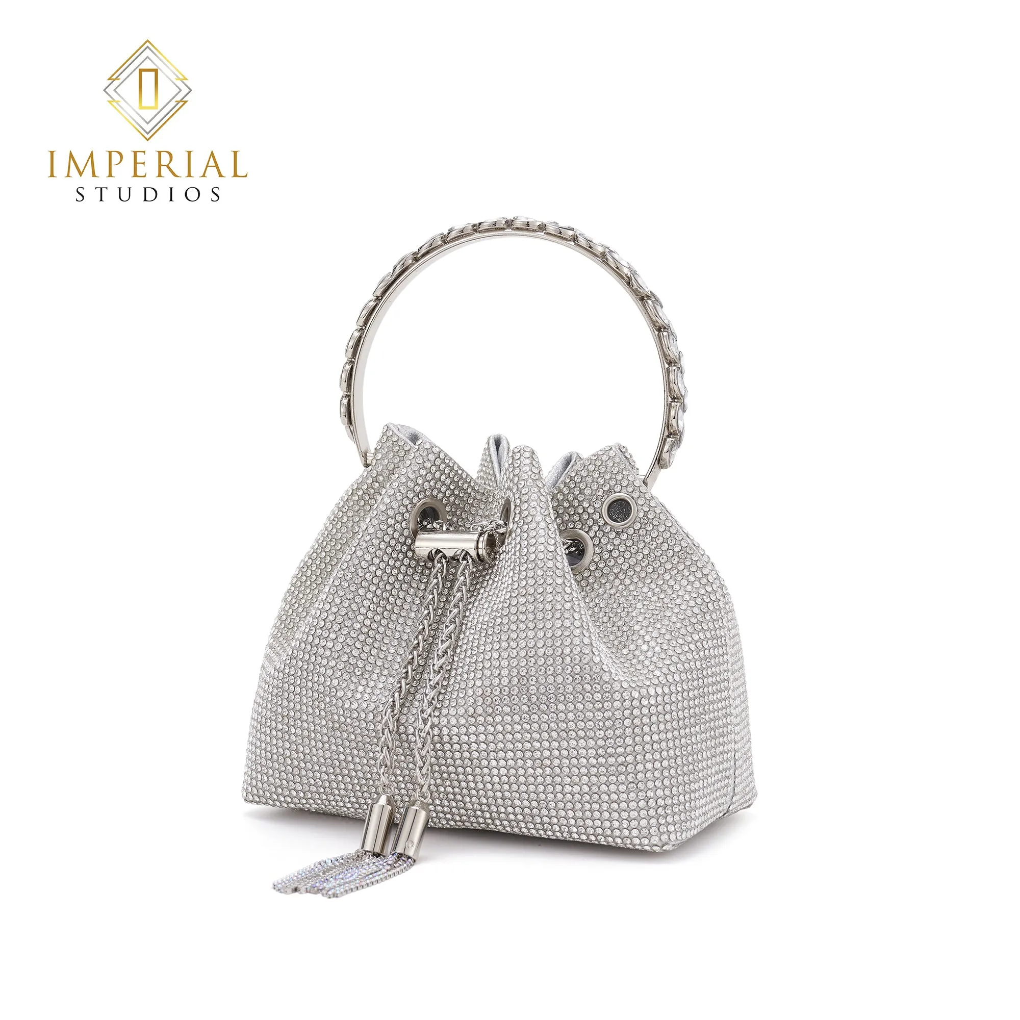 Rhinestone Bucket Bag For Women, Clutch Purse For Ladies Rhinestone Evening Party Shoulder Bag Sparkly Crystal Bucket Bag, Purse Wedding Handbag Shoulder and Cross body Bag