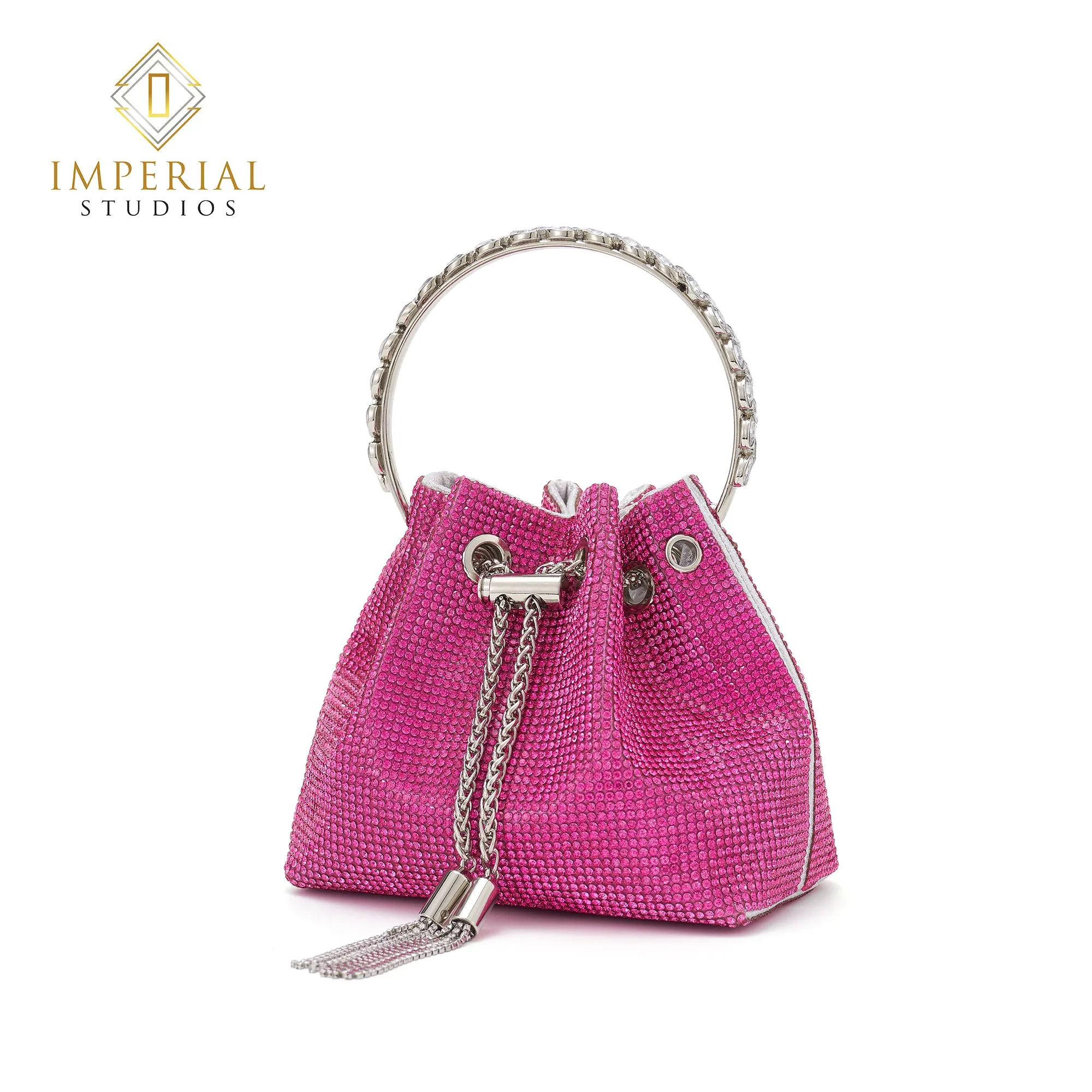 Rhinestone Bucket Bag For Women, Clutch Purse For Ladies Rhinestone Evening Party Shoulder Bag Sparkly Crystal Bucket Bag, Purse Wedding Handbag Shoulder and Cross body Bag