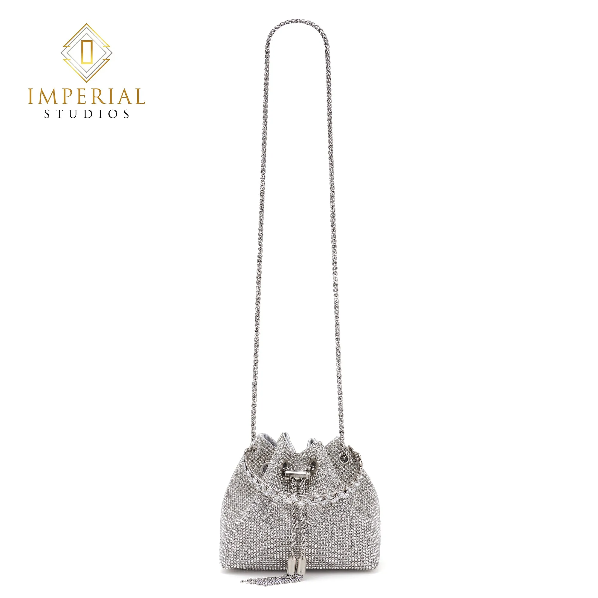 Rhinestone Bucket Bag For Women, Clutch Purse For Ladies Rhinestone Evening Party Shoulder Bag Sparkly Crystal Bucket Bag, Purse Wedding Handbag Shoulder and Cross body Bag