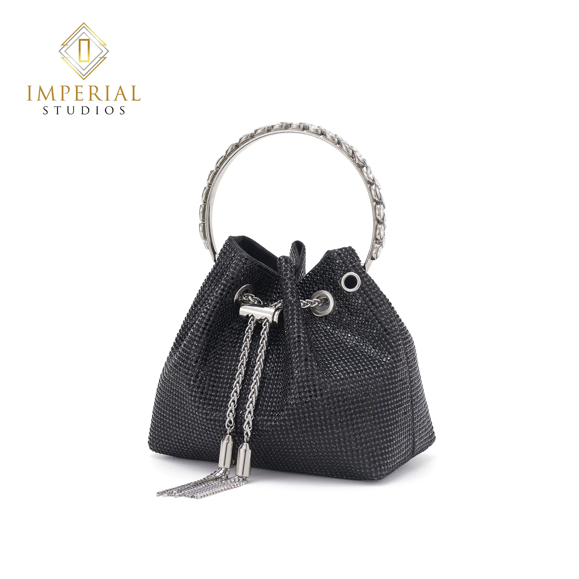 Rhinestone Bucket Bag For Women, Clutch Purse For Ladies Rhinestone Evening Party Shoulder Bag Sparkly Crystal Bucket Bag, Purse Wedding Handbag Shoulder and Cross body Bag