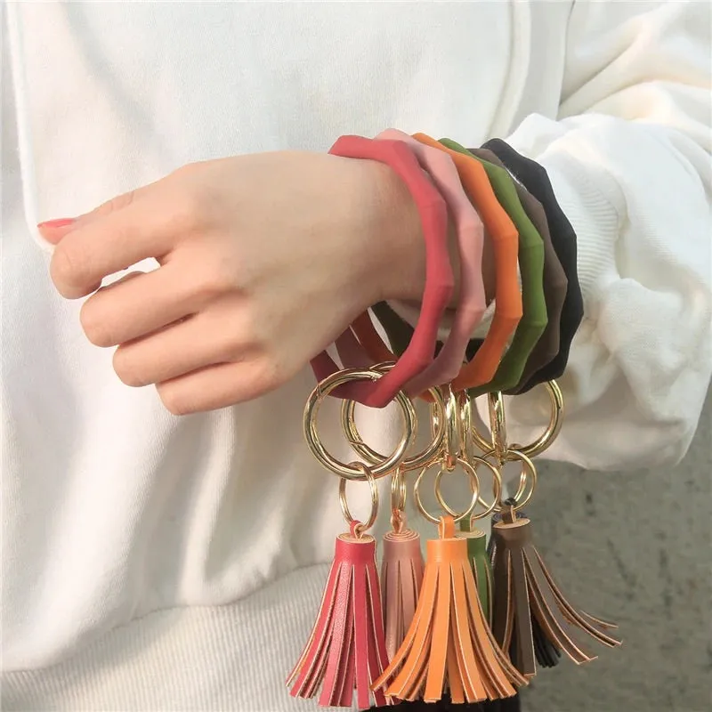 Ripple Silicone Keychain Bangle