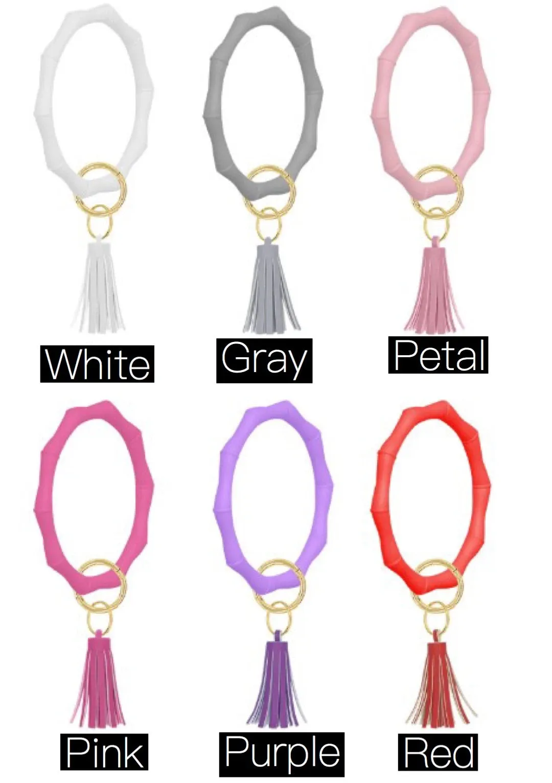 Ripple Silicone Keychain Bangle