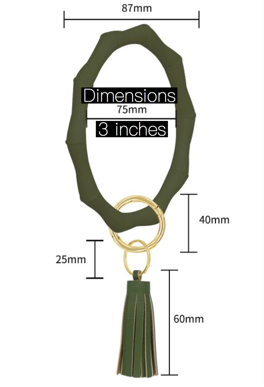 Ripple Silicone Keychain Bangle