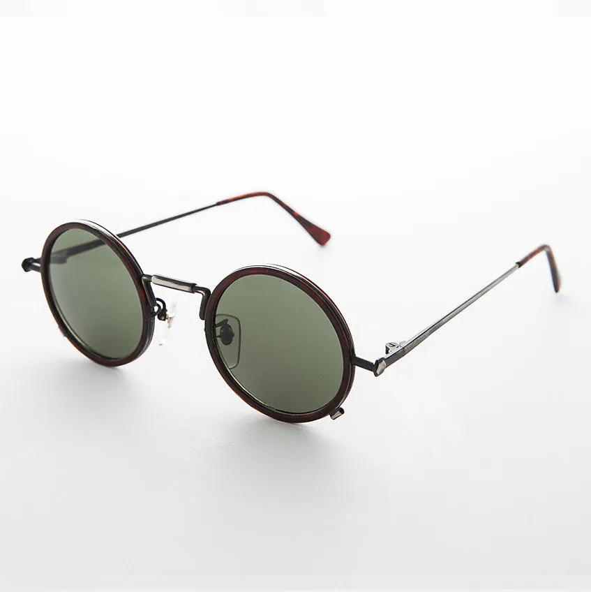 Round Goth Steampunk Vintage Sunglass - Waldo