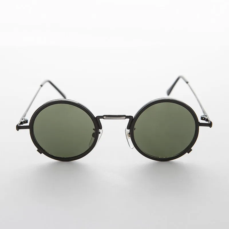 Round Goth Steampunk Vintage Sunglass - Waldo