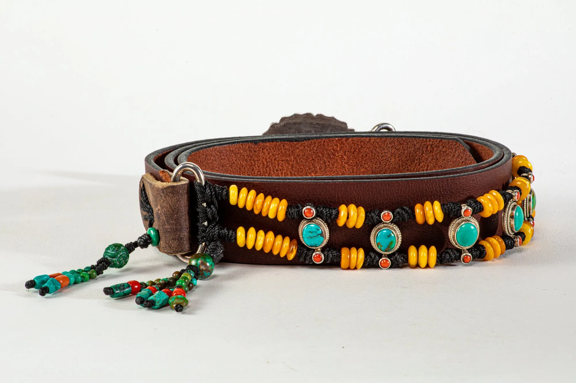 Royal Amber beaded belt
