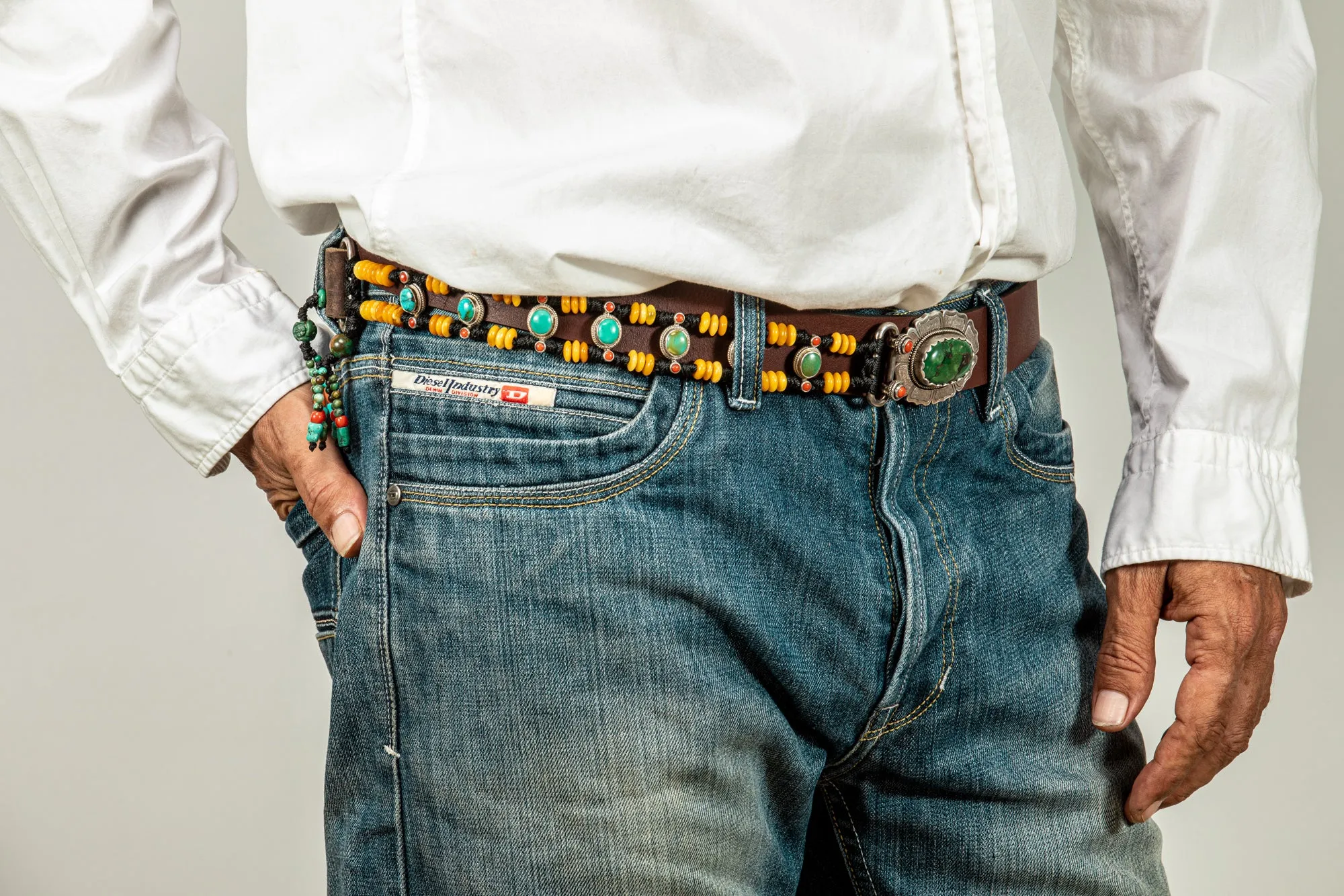 Royal Amber beaded belt