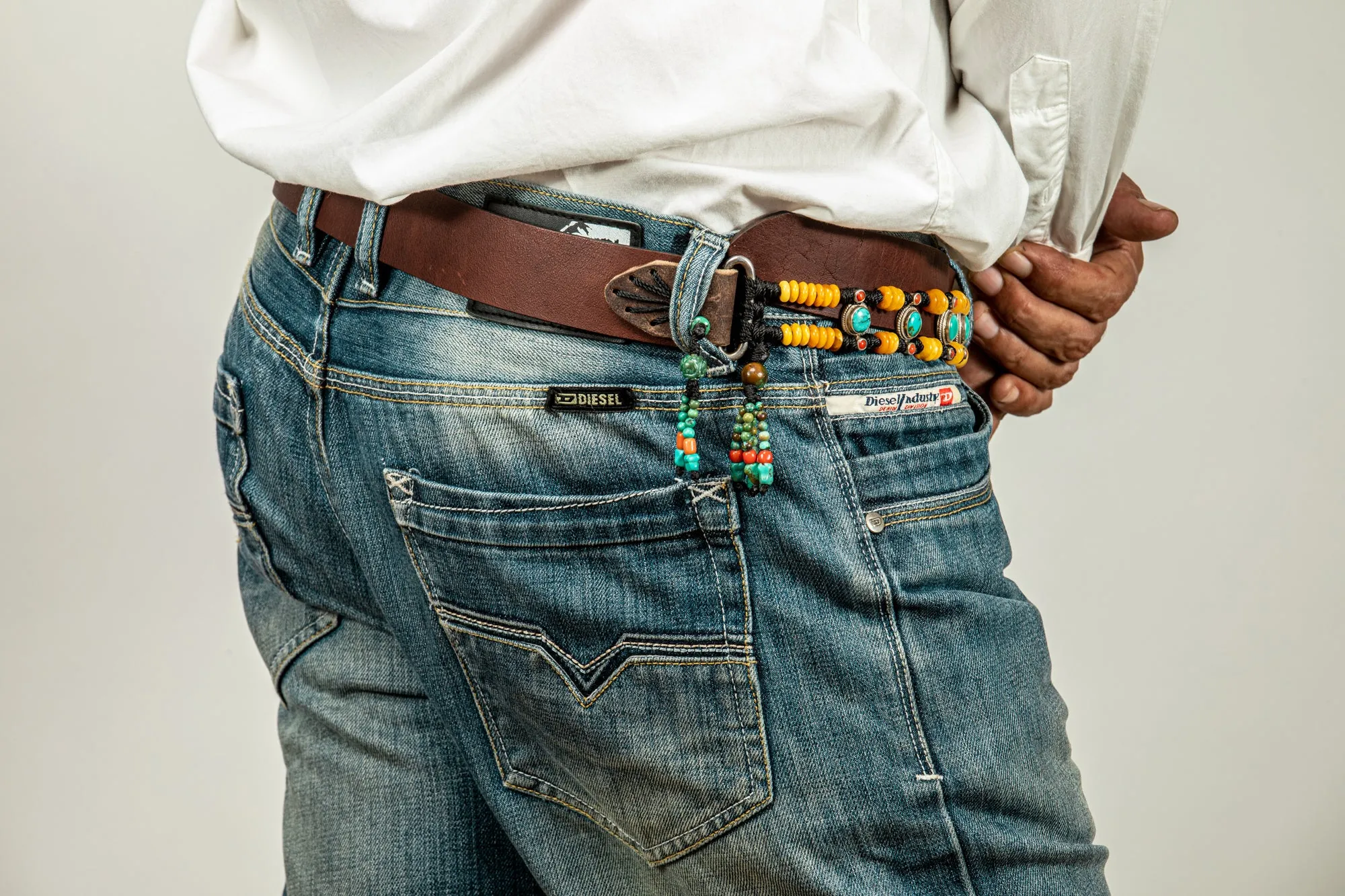 Royal Amber beaded belt