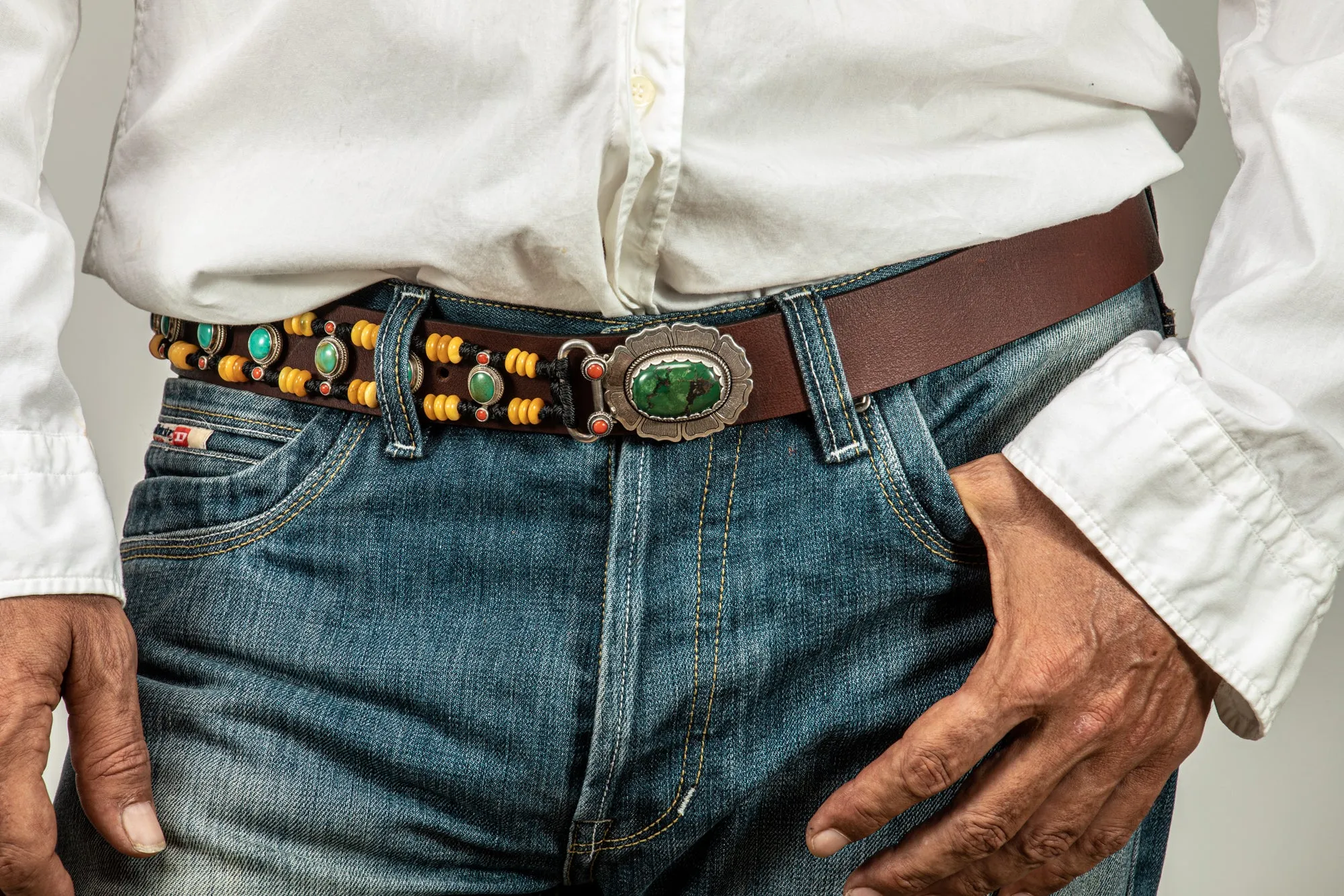 Royal Amber beaded belt