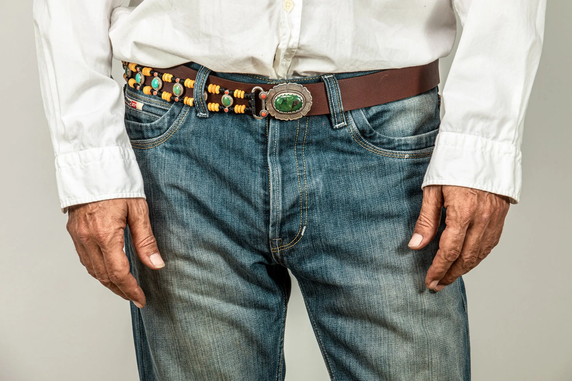 Royal Amber beaded belt