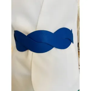 Royal Blue Twisted Elastic Belt