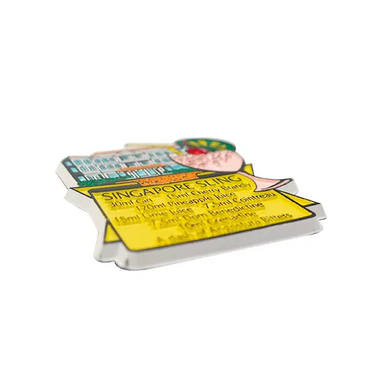 Rubberised Fridge Magnet - Singapore Sling III