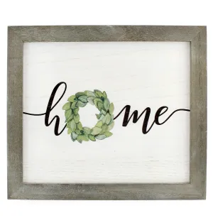 Rustic Home Wreath Sign, 10.5 x 12 Inch