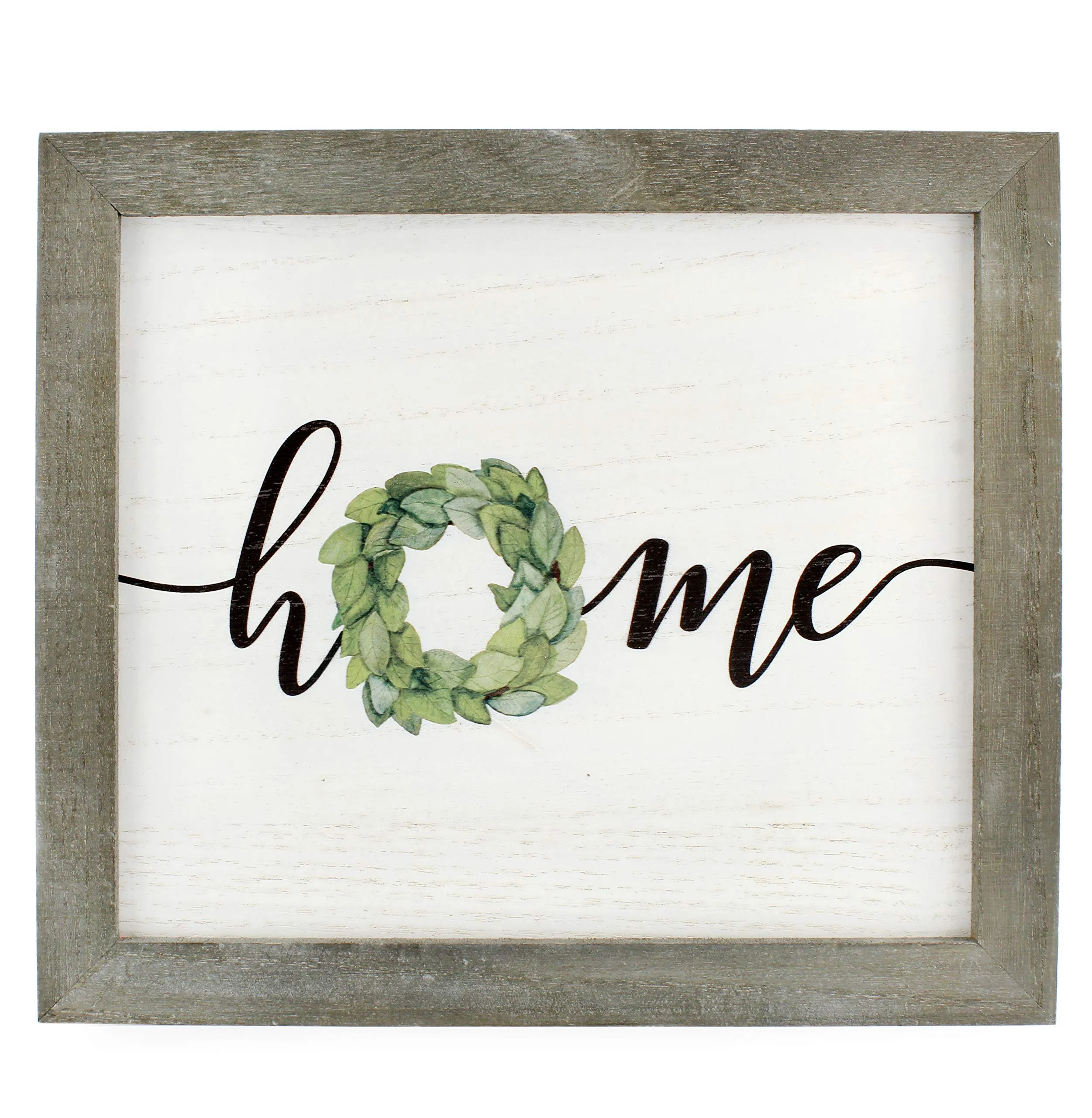 Rustic Home Wreath Sign, 10.5 x 12 Inch