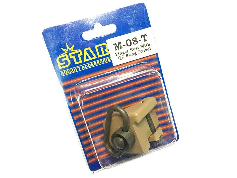 SAA Finger Rest With QD Sling Swivel-Tan