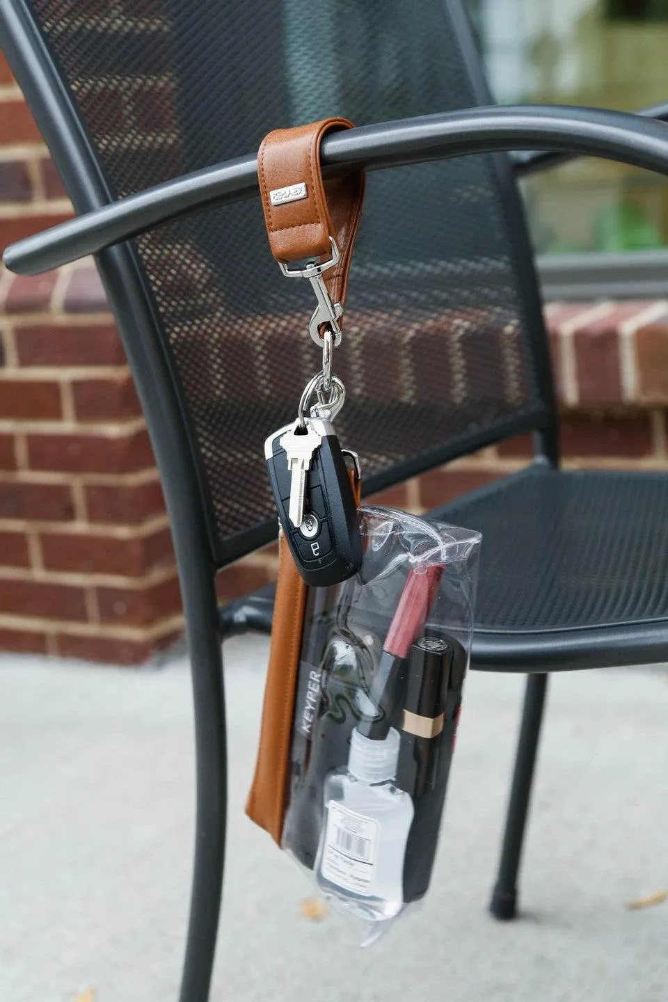 Saddle Brown CLEAR Bag - Vegan Leather Trim
