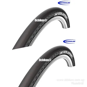 Schwalbe 16'' X 1-1/4 Kojak Brompton RaceGuard Foldie Wired Tyres Etrto: 32-349 (2 Tires)