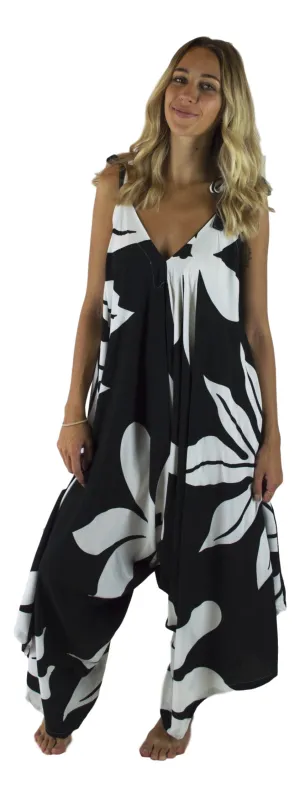 Secret Beach - Bali Jumper - Tiare & Lauae - Black / White