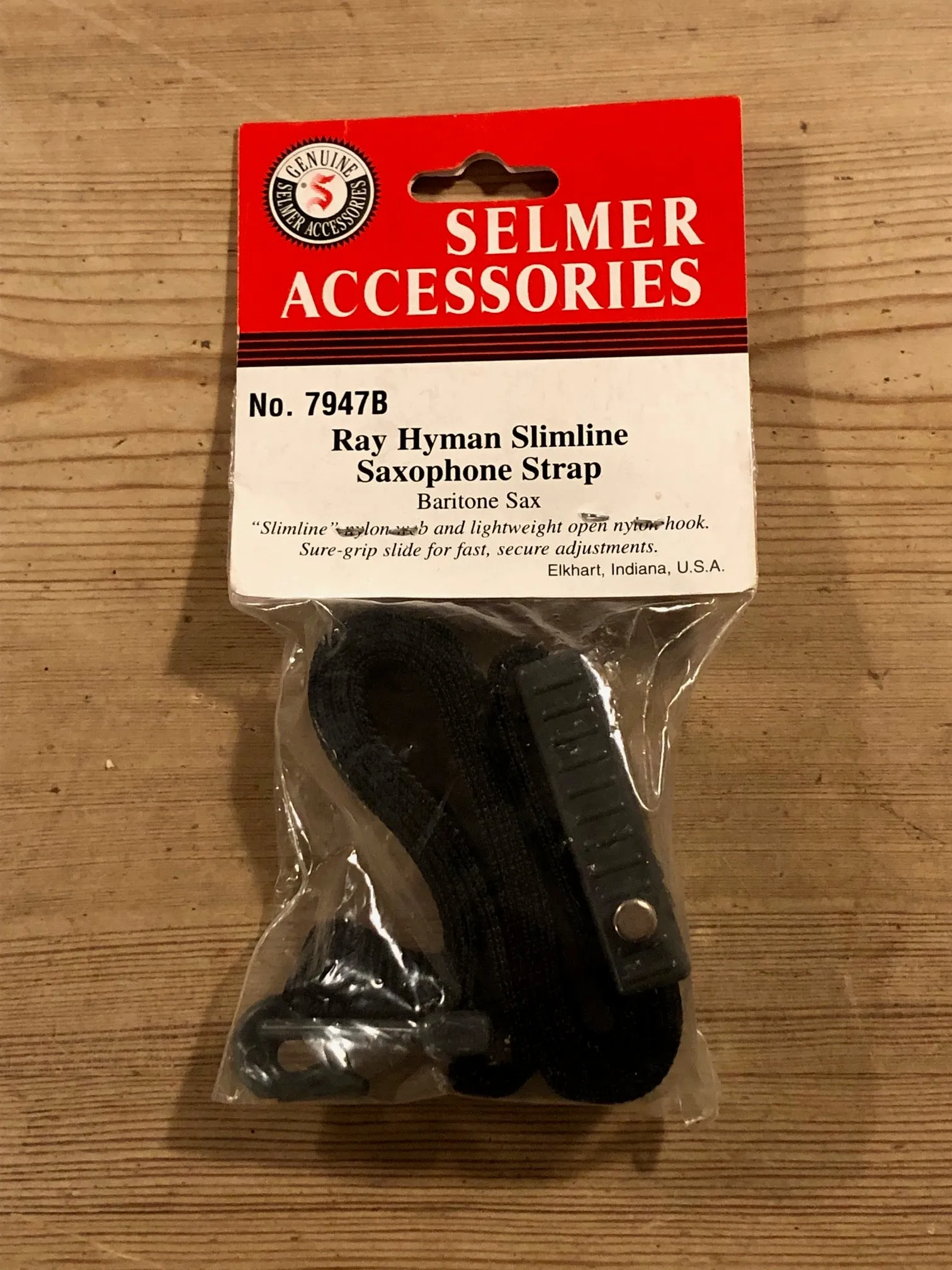 Selmer / Ray Hyman (7947B) Slimline Saxophone Strap - Baritone