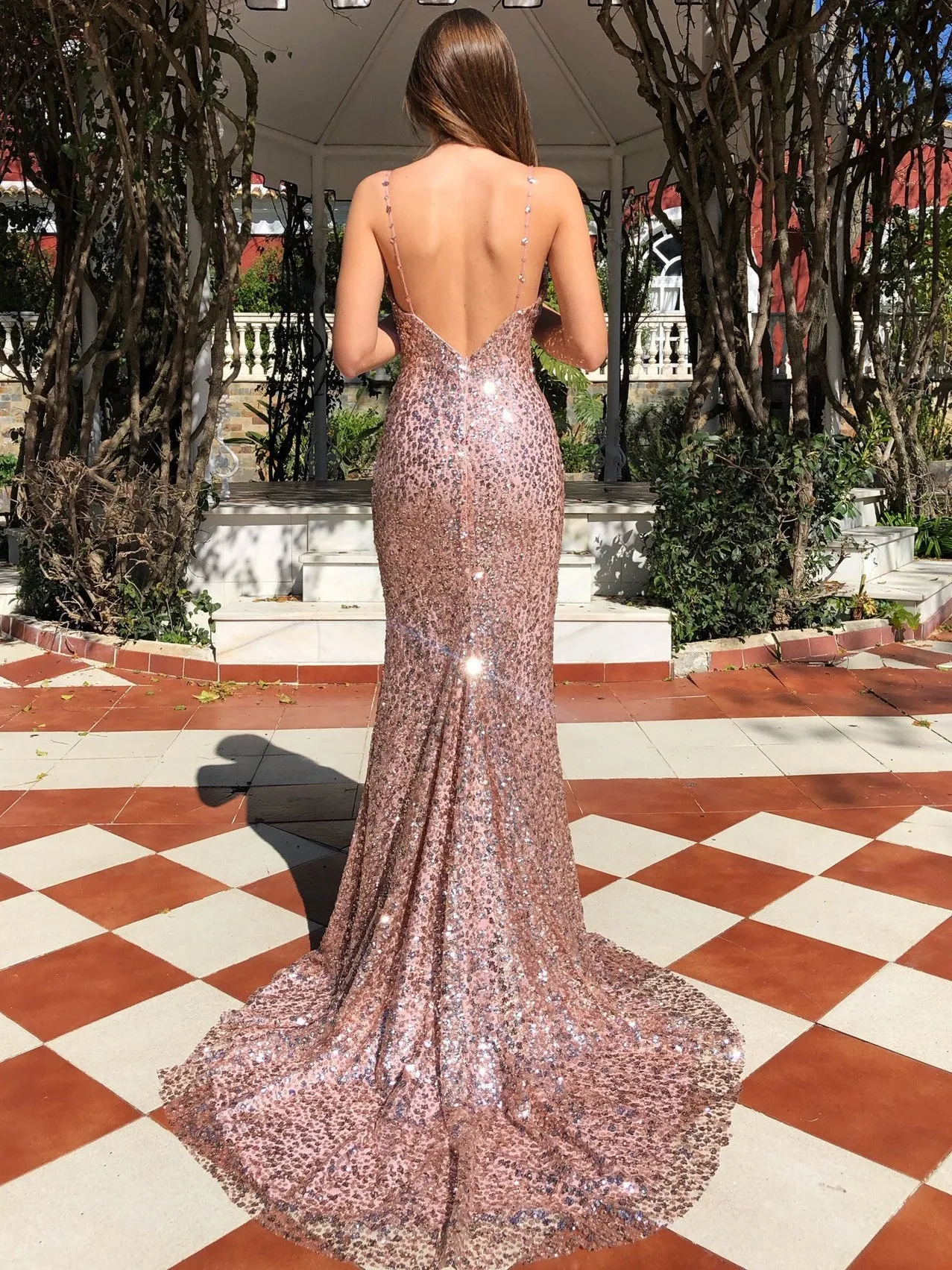 Sexy Deep V Sling Maxi Dress
