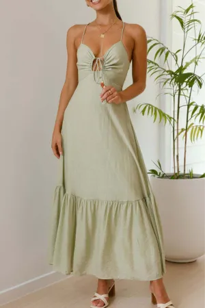 Sexy Solid Color Strap Design V Neck Sling Dresses(3 Colors)