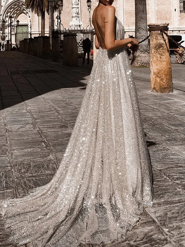 Sexy V-neck Sling Dress Maxi Skirt