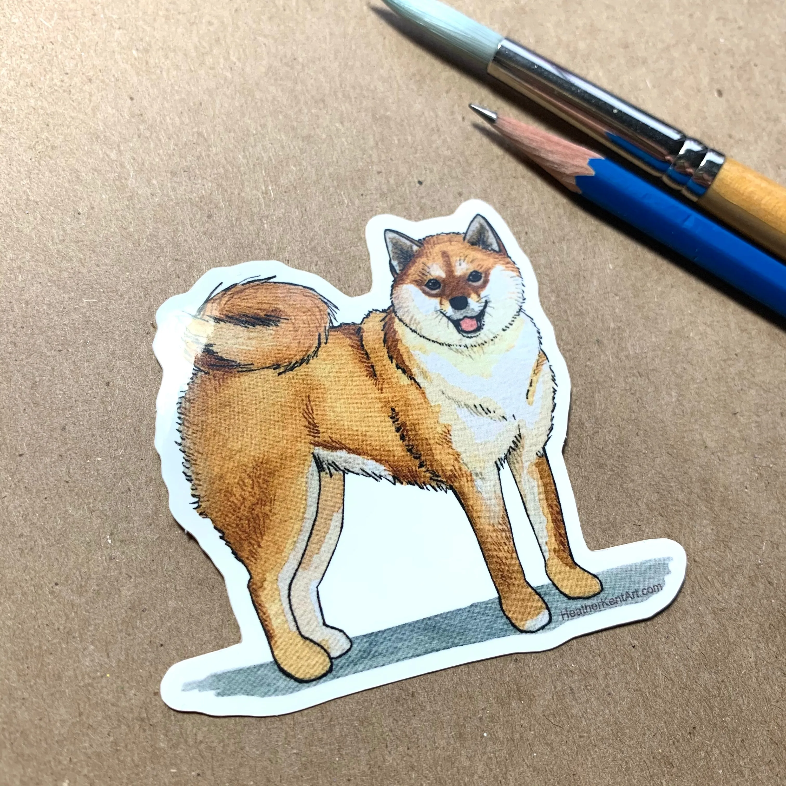 Shiba Inu Dog Vinyl Stickers, 3 inch, Doggos Sticker, Shiba Inu Art