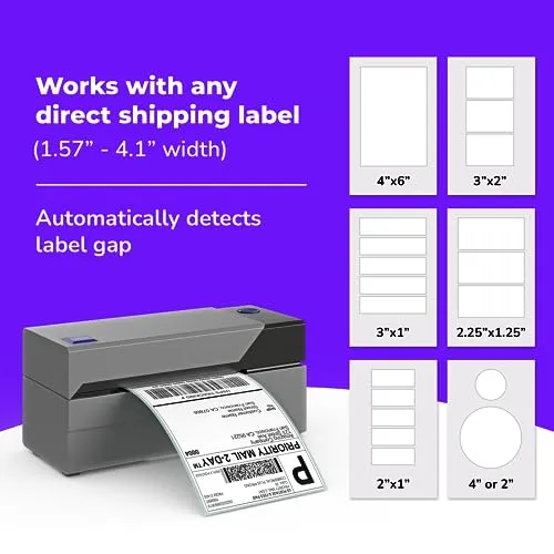 Shipping Label Printer - Rollo USB Commercial Grade Thermal Label Printer for Shipping Packages - High Speed Direct Thermal 4x6 Label Printer