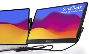 SideTrak Swivel 14” Attachable Portable Monitor for Laptop FHD IPS USB Laptop Dual Screen with Kickstand | Compatible with Mac, PC, & Chrome | Fits All Laptop Sizes | Powered by USB-C or Mini HDMI