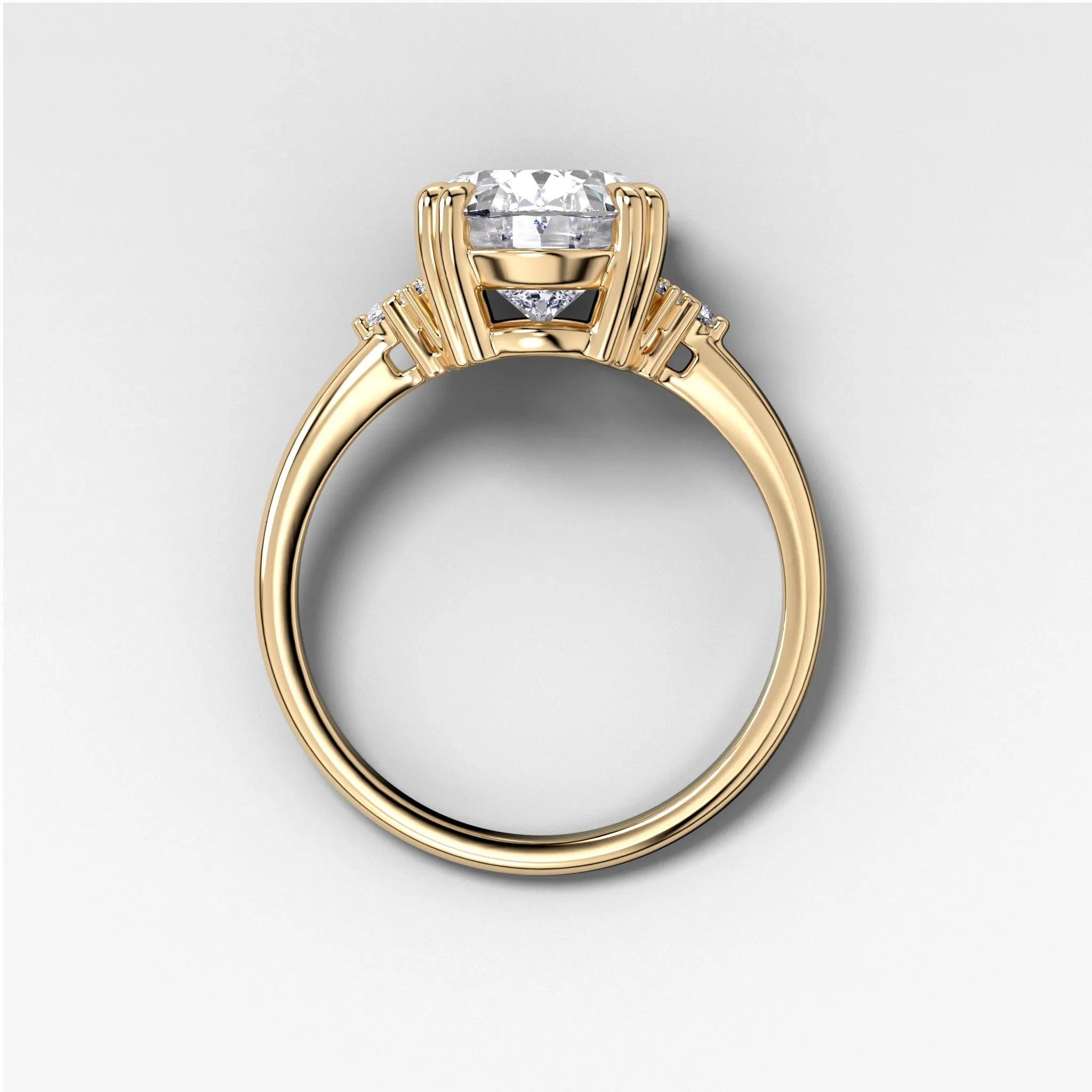 Signature Cluster Engagement Ring With Oval Cut Diamond