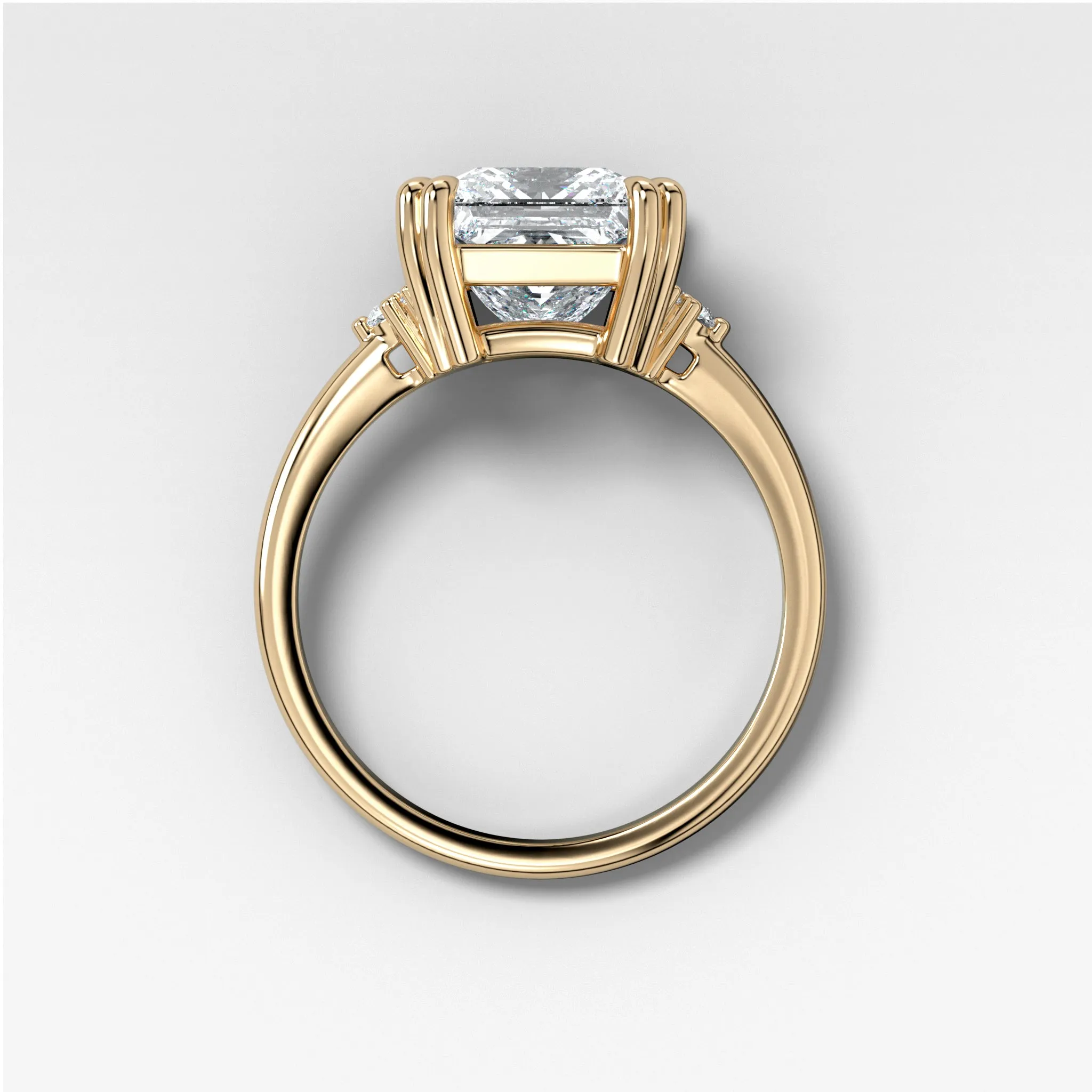 Signature Cluster Engagement Ring With Princess Cut Diamond