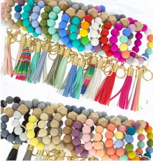 Silicone Beaded Key Ring