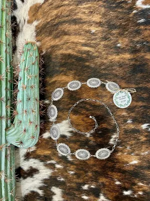 Silver Chain Link Concho Belt