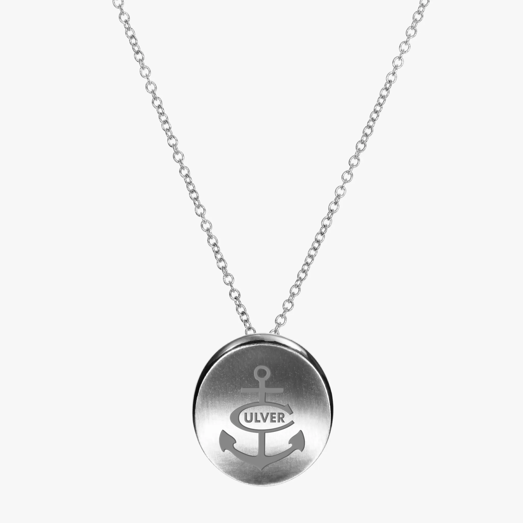 Simple Anchor Logo Organic Petite Necklace - Sterling Silver