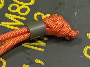 Simple Small OD Green G10 Lanyard Bead with Free Paracord Lanyard