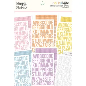 Simple Stories  Color Vibe Alpha Sticker Book - Spring