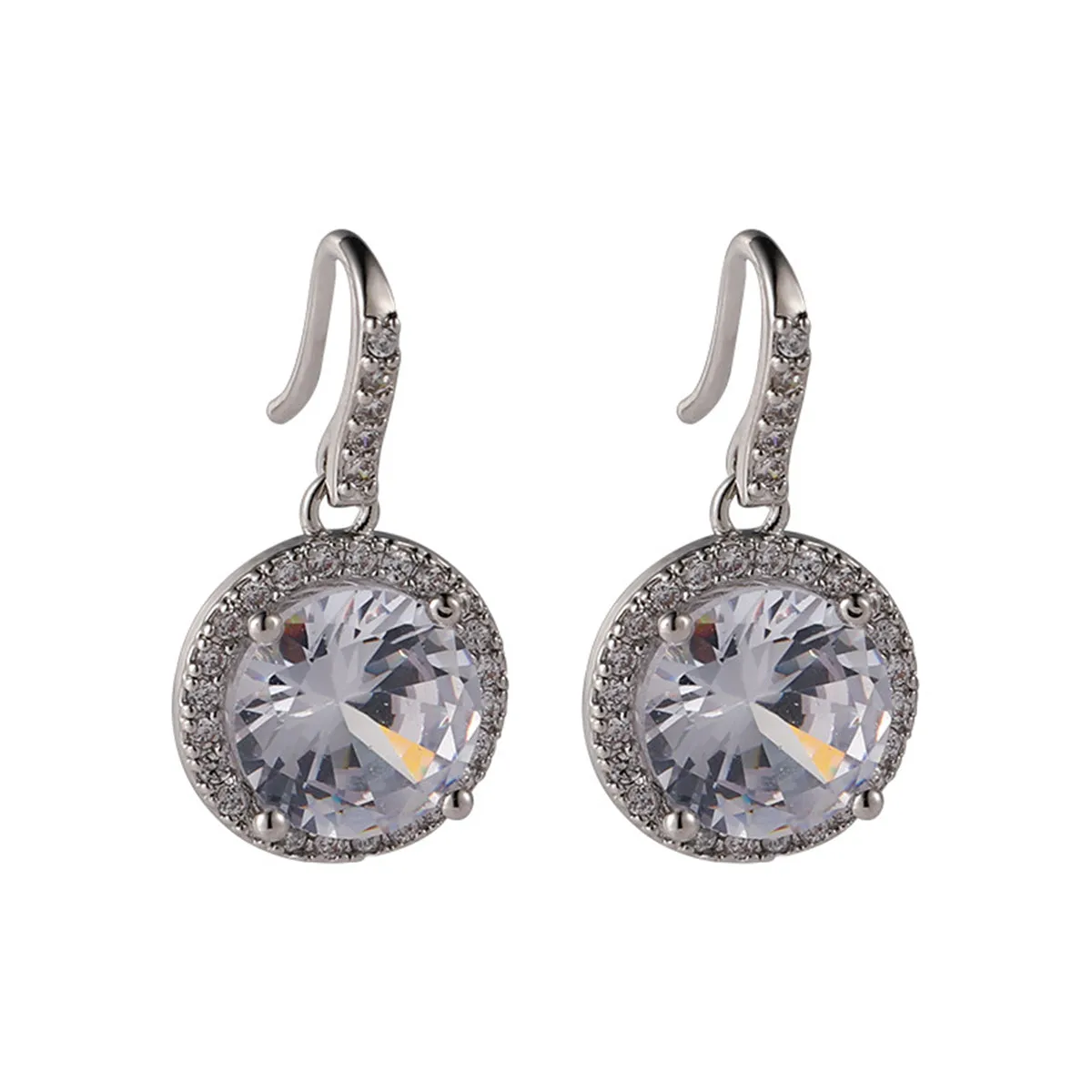 SK Clear Crystal & Cubic Zirconia Hola Drop Earrings