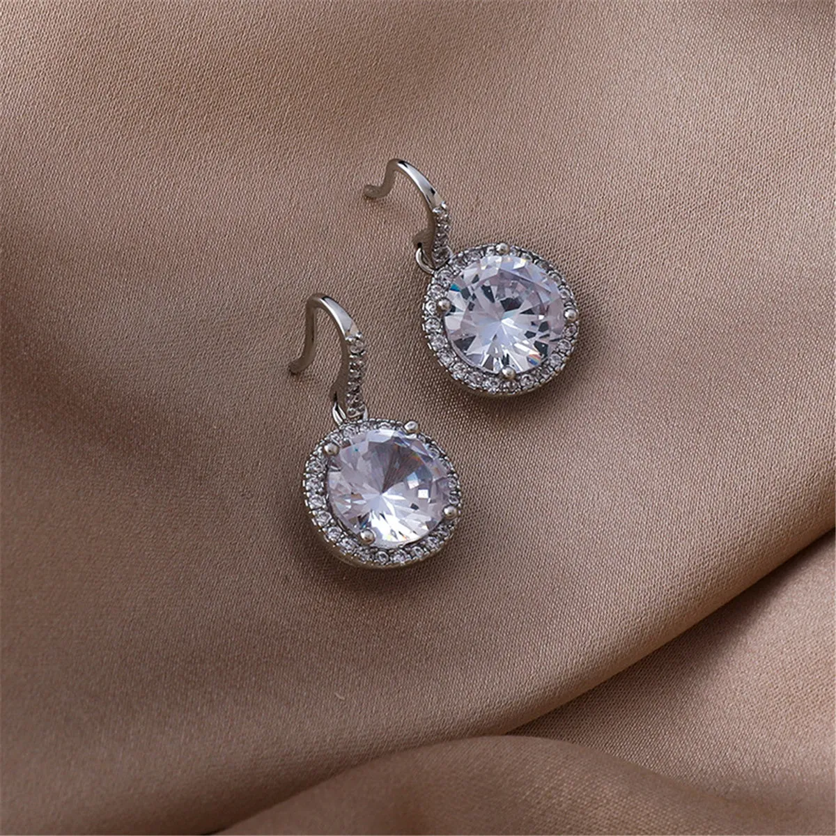 SK Clear Crystal & Cubic Zirconia Hola Drop Earrings