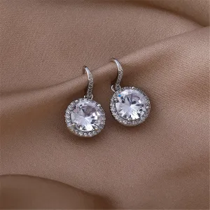 SK Clear Crystal & Cubic Zirconia Hola Drop Earrings