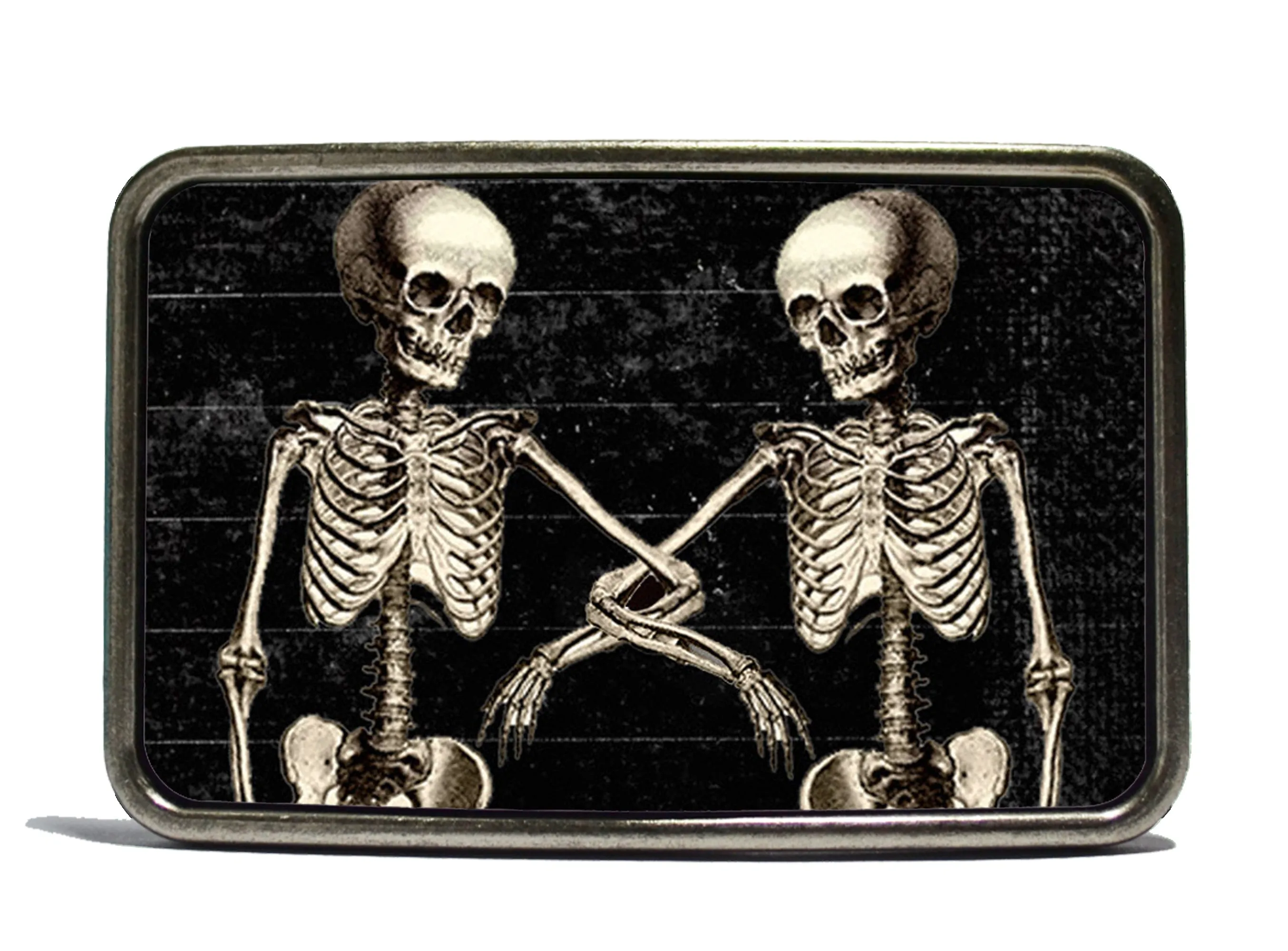 Skeleton Friends Belt Buckle - Skellie Duo Design
