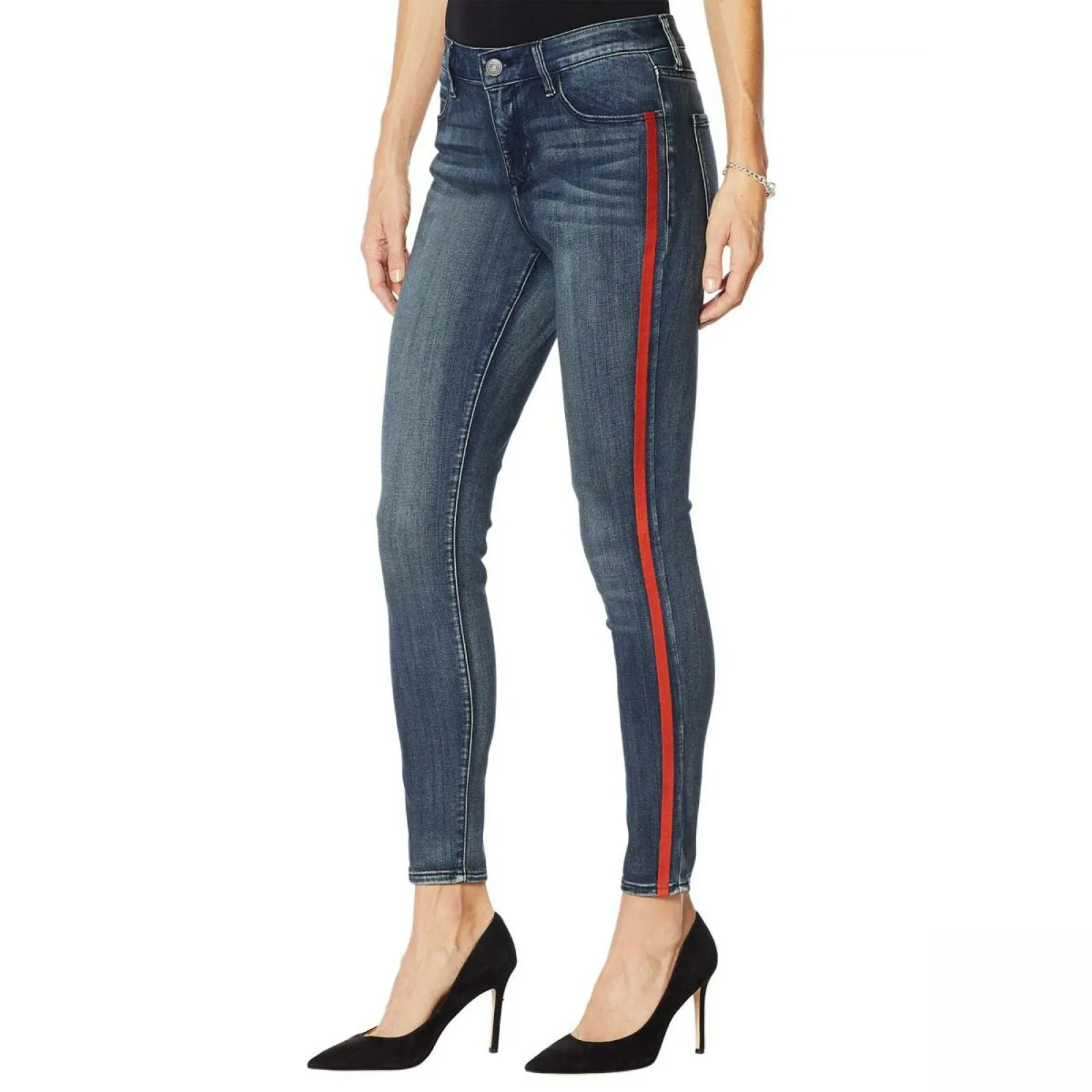 Skinnygirl Women's Side Stripe Skinny Jeans
