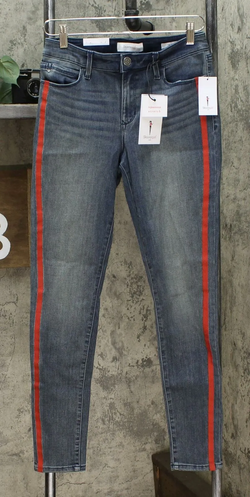Skinnygirl Women's Side Stripe Skinny Jeans