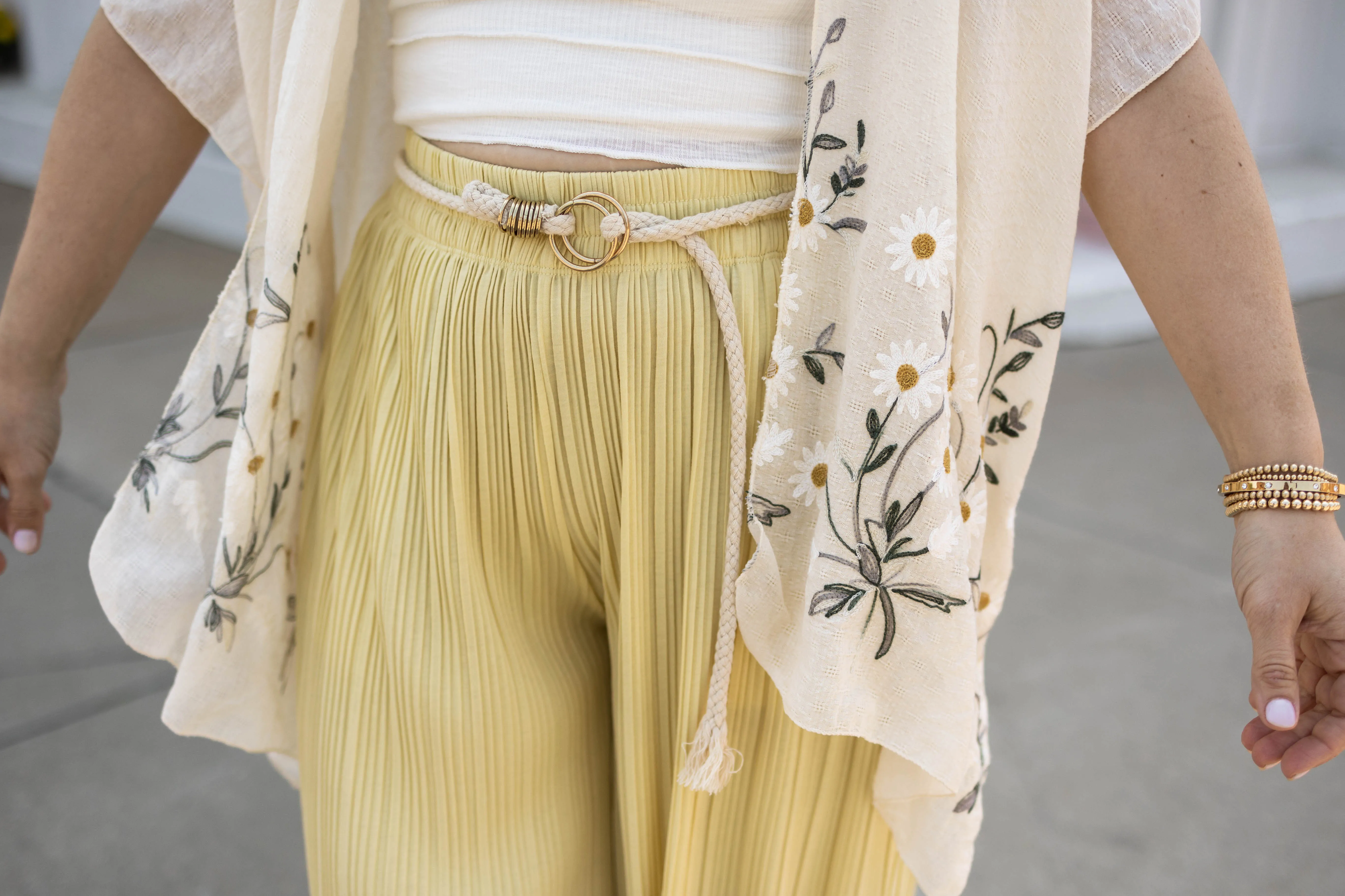 skyler braided belt in ivory
